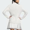 adidas Two-In-One Polo Shirt And Vest Color Block Logo Long Sleeve Knit Top Women Tops White HZ6037