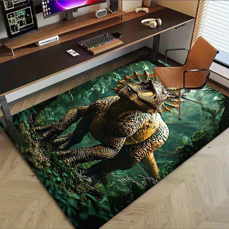 1PC Dinosaur Forest Extra Large Non-Slip Floor Carpet, Office, Family, Bedroom, Studio - Large Area RugJ0397