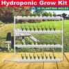 220v 63mm 36 8W PVC 4 Pipes Growing Kit Water Pump Tube Set White Garden Tools Plant Sites Wall-mounted Hydroponic Nursery Pots Rack