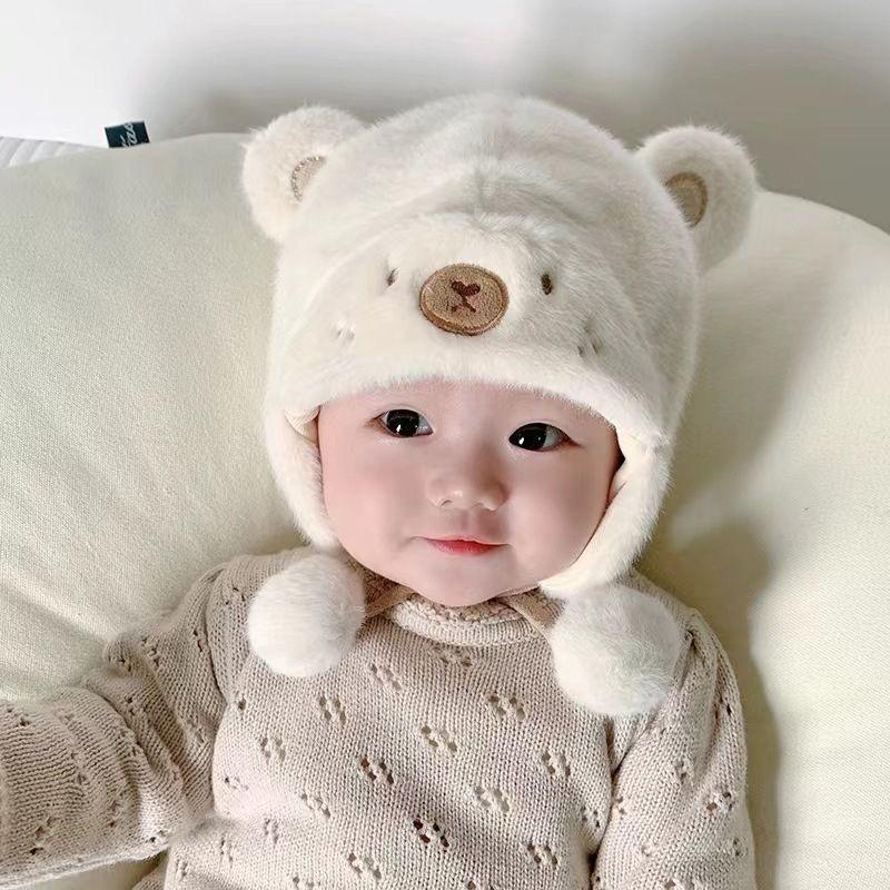 Cozy Plush Baby Hat: Elastic, Thick, Ear-Protecting Winter Warmth for Boys & Girls