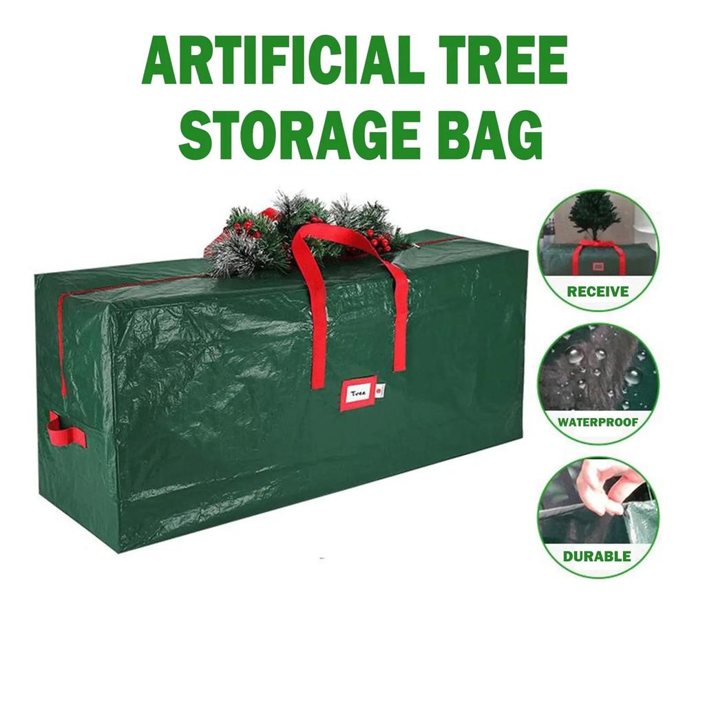 Christmas Tree Storage Bag Fits Up To holiday Disassembled Christmas trees under 9 Ft plastic waterproof and storage bag with durable reinforced