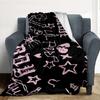 Graffiti Style Flannel Blanket Throw Blanket Soft Warm Sofa Bed Camping Home Decor Unique Christmas Gift C926515