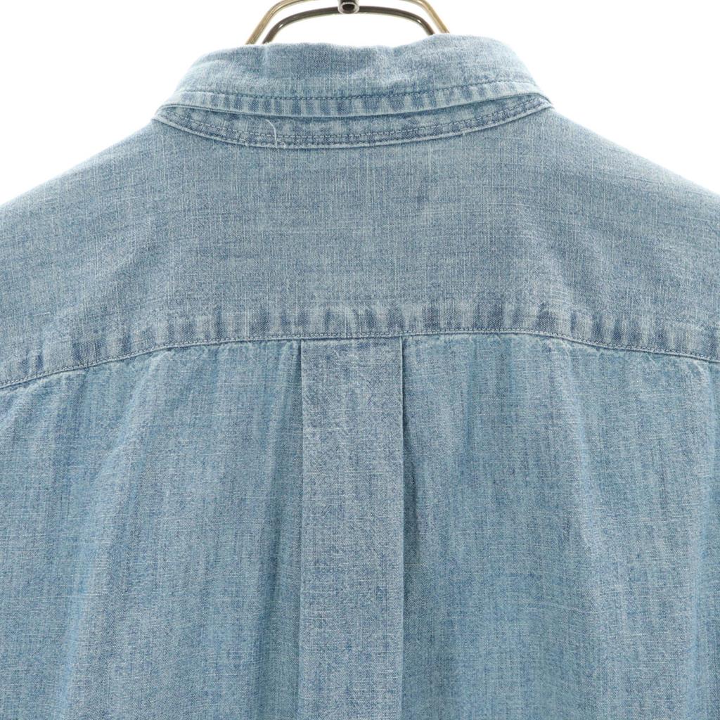 Ralph Lauren Long Sleeve Chambray Button Down Shirt L 14-16 Blue Kid's Used