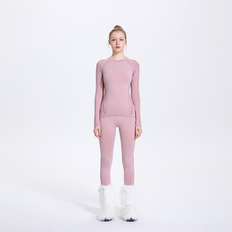 Merino Wool Ski Base Layer Set: