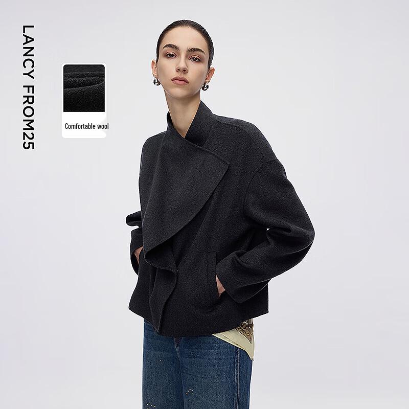 

Lancy Wool Blend Double-Faced Commuter Coat L