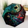 1pc YinYang Creatures Automatic Open/Close Umbrella with Windproof, Functional Design, 8-Rib Sturdy Canopy