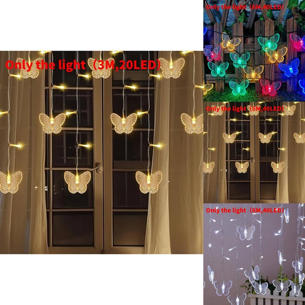Butterfly String Lights Outdoor Garden Decor With Led Lanterns For Patio And Yard Festivities