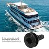 Majatou Boat 3/4" Thru Hull Fitting, ABS Plastic Hose Coupling Drain Outlet Accessory Boat