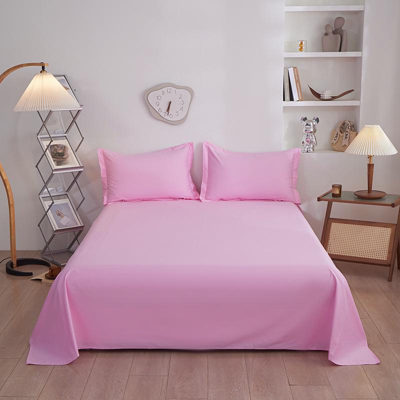 Nordic Minimalist Solid Color Cotton Bed Sheet and Duvet Cover Set (1.5m/1.8m) - Pure Cotton, 200x230 Cm