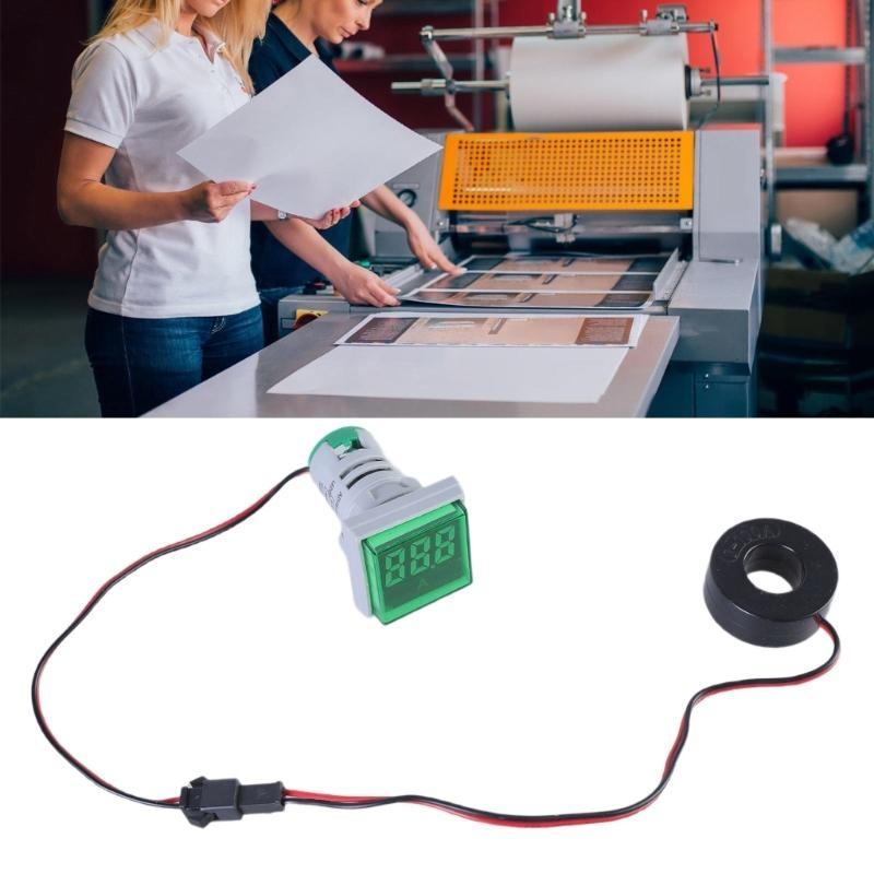 652F Ammeter Tester Gauge LED Backlit Screen 0-100A Current Detector Monitors