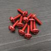 10Pcs Bolts Screw Black Aluminum Adornment M6 X 20Mm M5 X 16Mm Motorcycle Red Anodised 25Mm Bolts Red Screws M6 M5 Cap Head