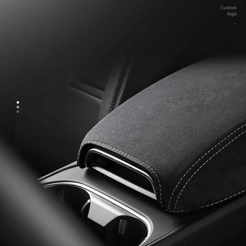 Per Porsche Cayenne 2018-2025 Coperchio Cuscino Scatola Bracciolo Auto in Camoscio Guscio Protettivo Bracciolo Console Centrale Interna