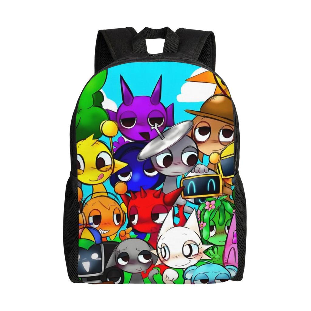 Custom Cartoon Sprunki Backpacks for Women Men Water Resistant College School Bag Print Bookbags