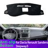 Dla Dacia Renault Sandero Stepway II 2 RS 2013 -2020 Akcesoria Pokrowiec na Deskę Rozdzielczą Mata na Deskę Rozdzielczą Dywanik Mata Przeciwsłoneczna Peleryna Poduszka