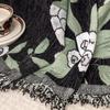 Flowers Jacquard Four Season Heavy Chenille Sofa Towel with Fringes AntiCat Scratch Universal Sofa Blanket Cover Multiple Use