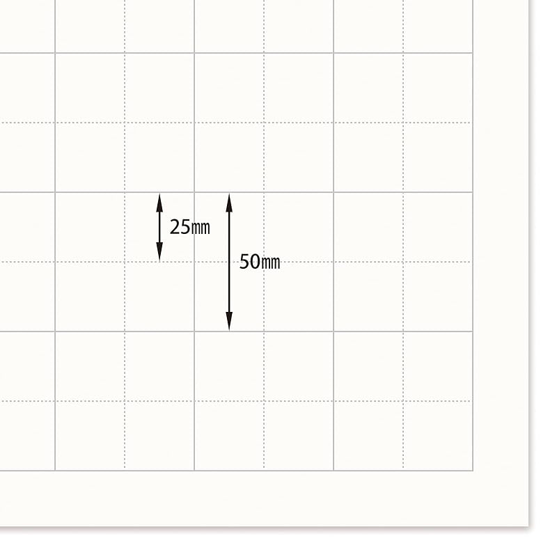 Maruai Drawing Paper, White, Large Size, 50mm Grid, 788mm Width, 20 Sheets, MA-21X20P