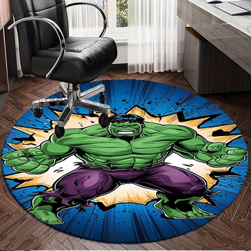 1PC Superhero Power Burst Round Rug, Non-slip Chair Mat, Home Decor, Circle Carpet Perfect for Office, Bedroom, Living Room,Christmas gift