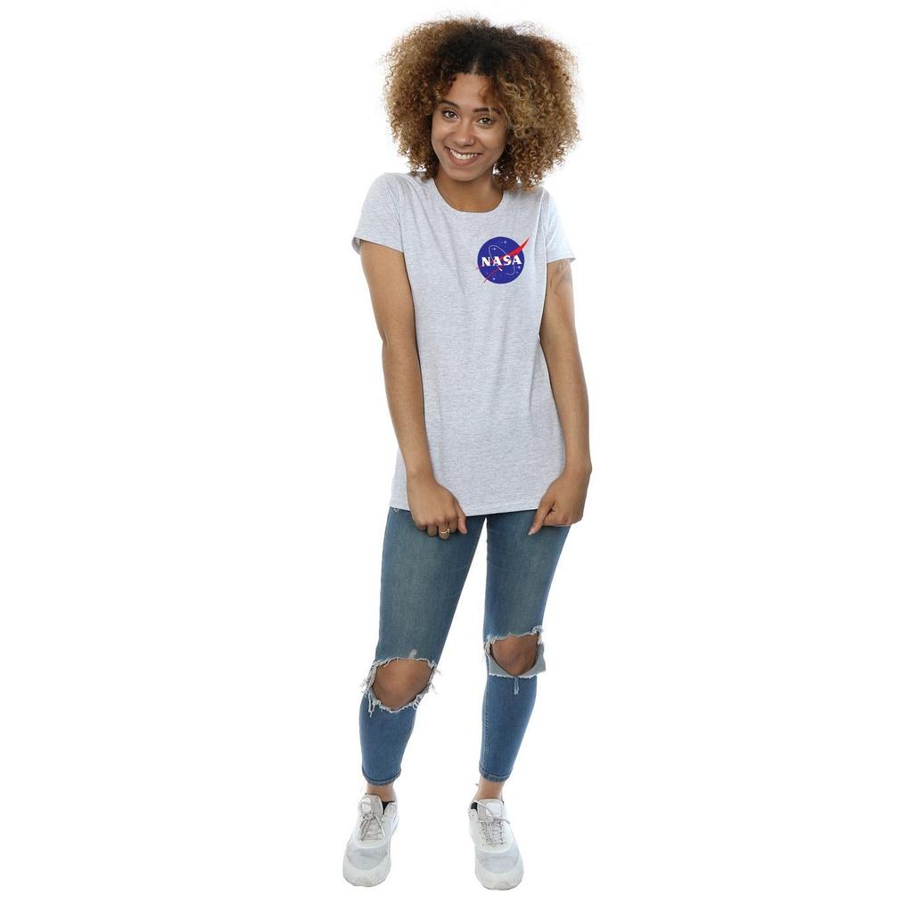 NASA Womens/Ladies Classic Insignia Chest Logo Cotton T-Shirt