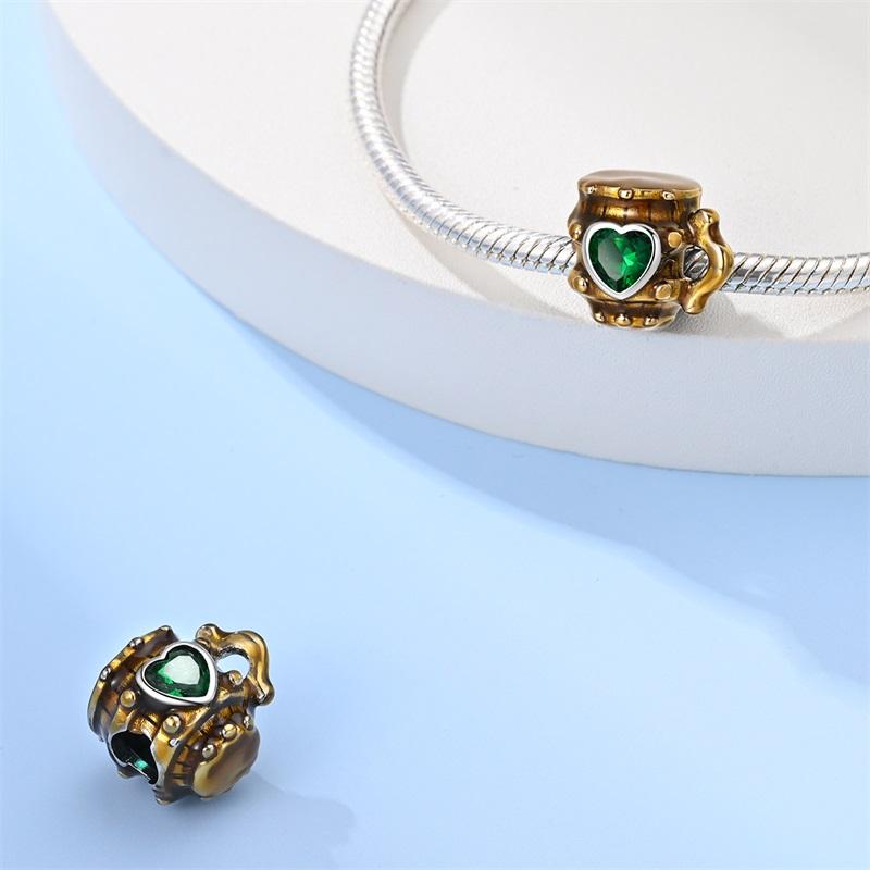 Charms Copper Beer Drink Theme Series Pendant For 3Mm Original Bracelet Necklace Women Luxury Exquisite Diy Jewelry Gift