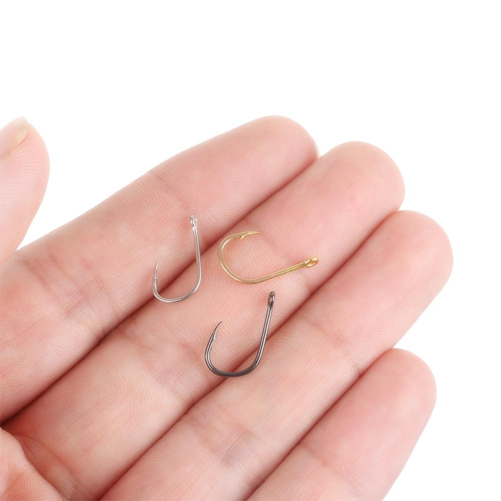 100Pcs 1 Box Sharp 10 Sizes Carbon Steel Fish Bait Durable Head Fishook Fishing Hooks