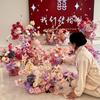 Romantic Flower Ornament Wedding Room Arrangement Floral Decoration Living Room Bedroom Bedside Simulated Flower Wedding Scene Road Guide