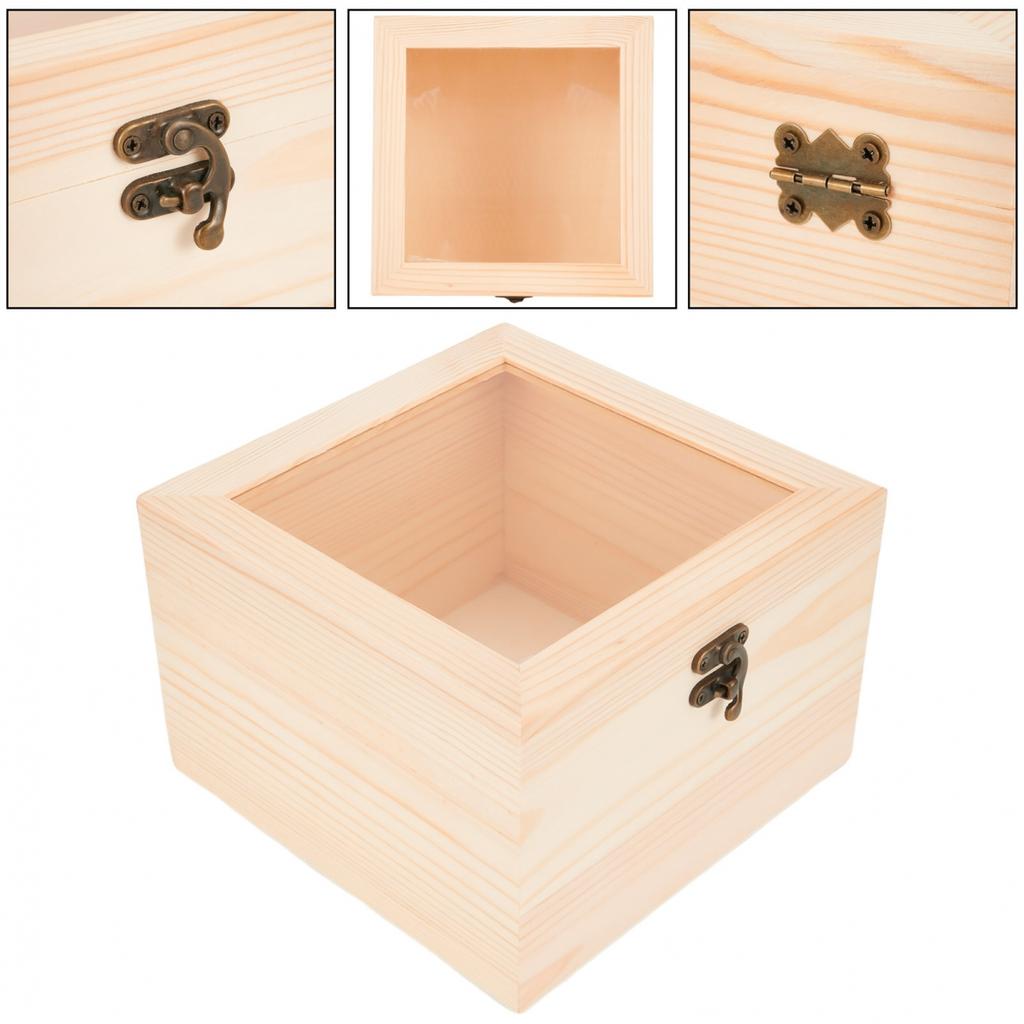 Storage Box Hinged Jewelry Box Personalizing Wooden Box
