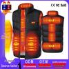 Unisex Intelligent Heated Vest: Cold-Proof, Solid Color, Stand-Up Collar Design