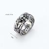 Vintage Skull Couple Domineering Cross Stainless Steel Rings for Men