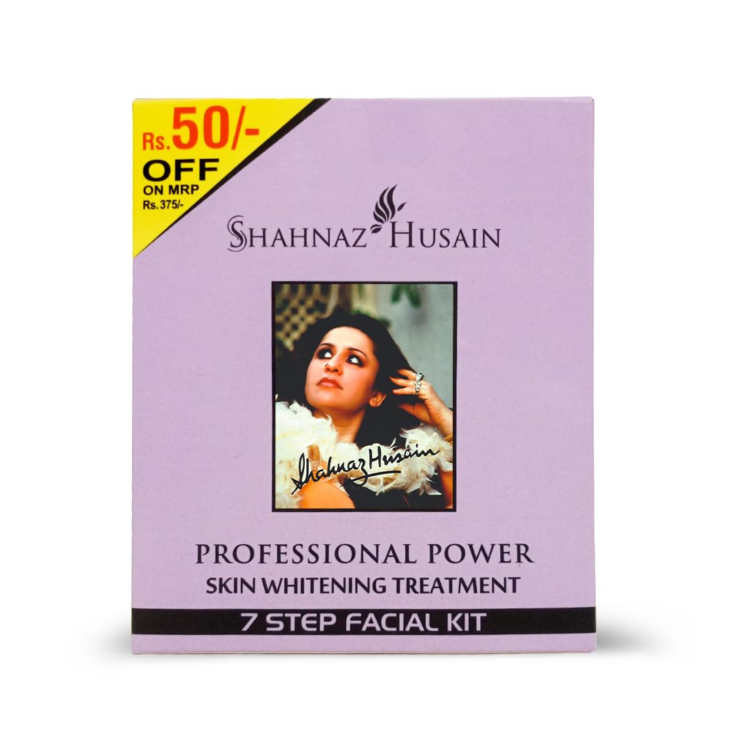 

Shahnaz Husain Professional Power 7 Step Facial Kit Skin Brightening Cleanser Scrub Cream Serum Mask 48g 15ml Pack of 1