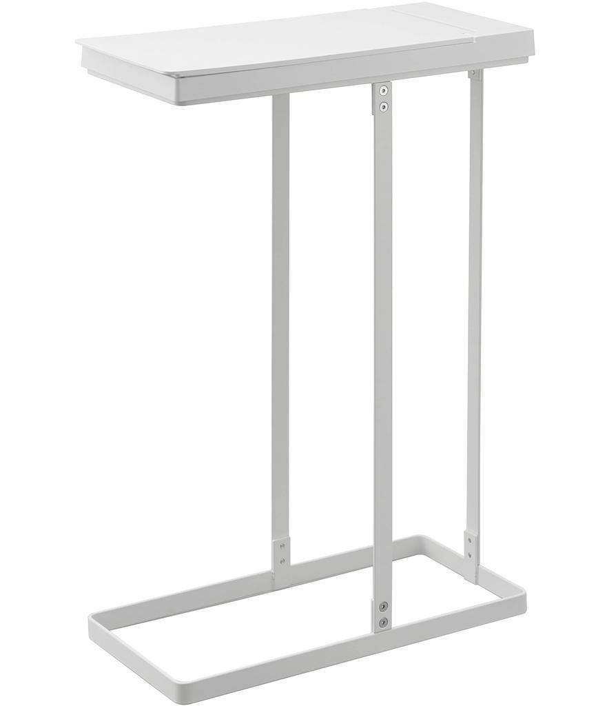 Yamazaki Tower Slim Trash Can with Lid, 45L, White, Approx. 19cm W x 40cm D x 54cm H, Easy-to-Remove Garbage Bags, Product Code: 5838