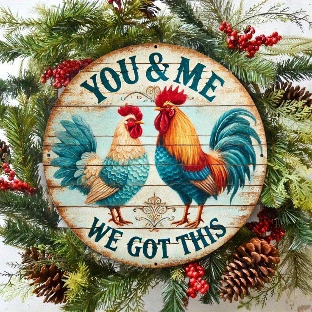 

Vintage Round Metal Sign 20x20 cm Retro Wall Decor for Cafe Bar Kitchen Home