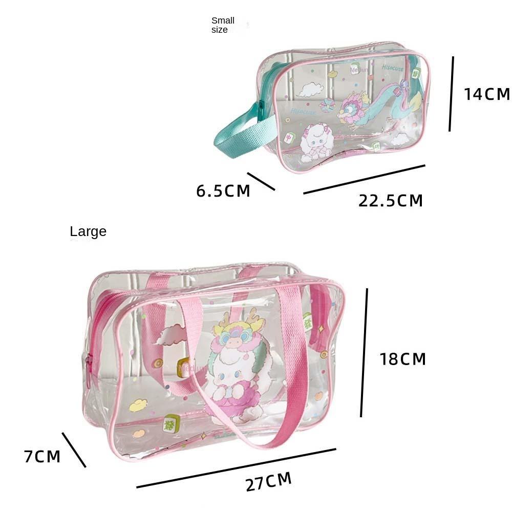 Toiletry Bag Transparent Cosmetic Bag Cartoon Capybara Clear Beach Bag PVC Tote Bag  Travel
