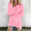 Women's Casual Fashion Long Sleeve Button-Down Pullover Top
