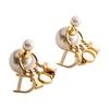 Signatur Harzperlenohrringe Damenohrringe Weißgold E4591WOMCY_D319