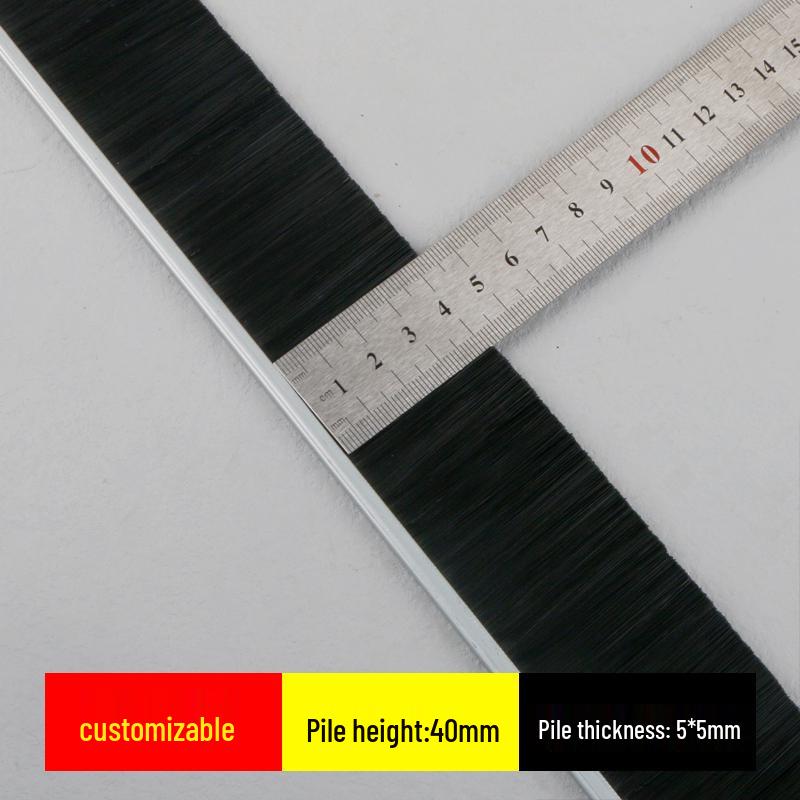 Braune kundenspezifische Nylonborstenbürste für staubdichte Abdichtung und Drehtüren