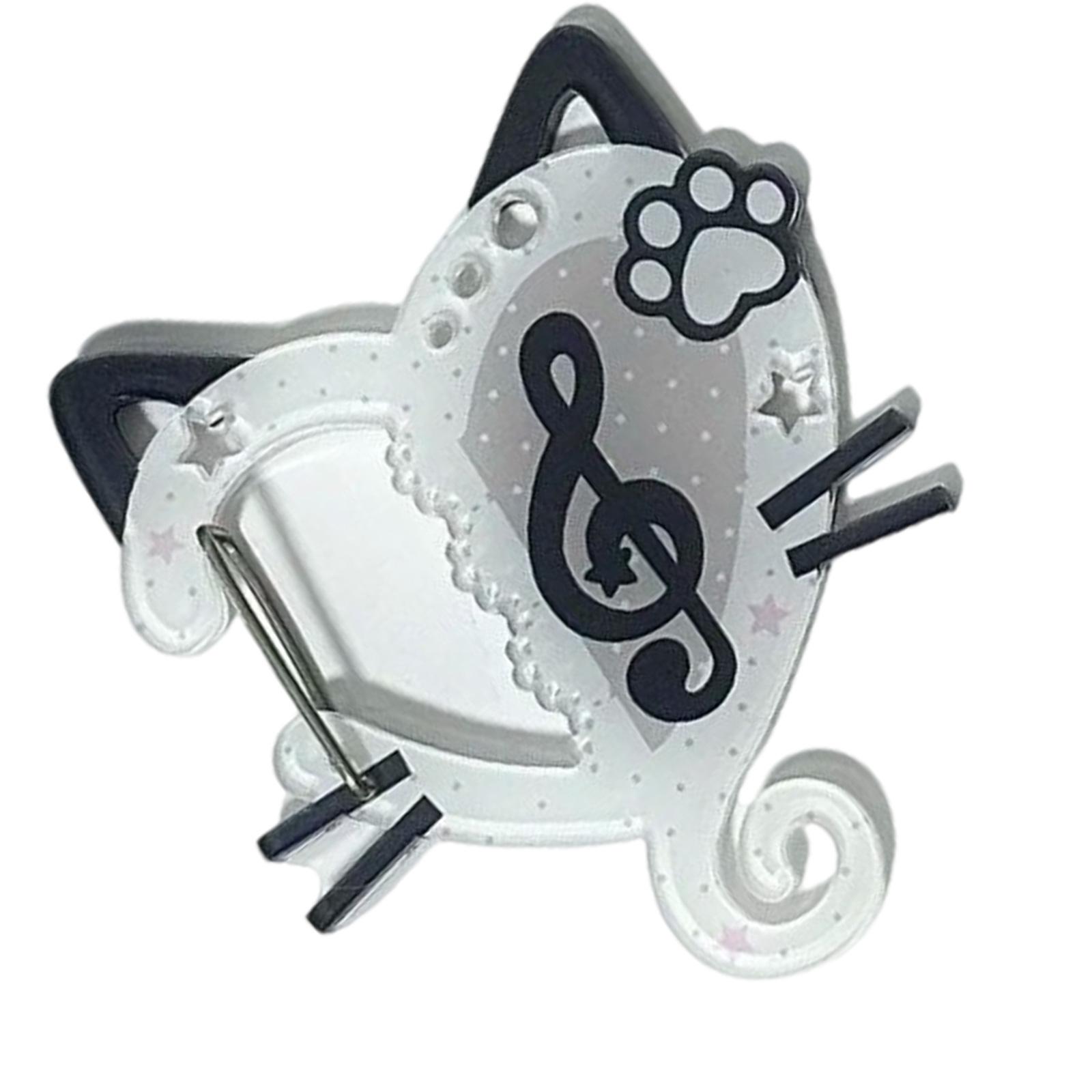 

Acrylic Musical Notes Carabiner Cartoon Cats Pendant Keychain Bag Charm Ornament Decoration for Women and Students 3