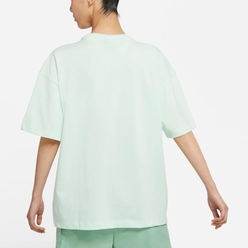 Nike Sportswear Essential Casual Solid Color Round Neck Pullover Short Sleeve Drop Shoulder T-Shirt Women T-Shirts Light-Green DC5427-394