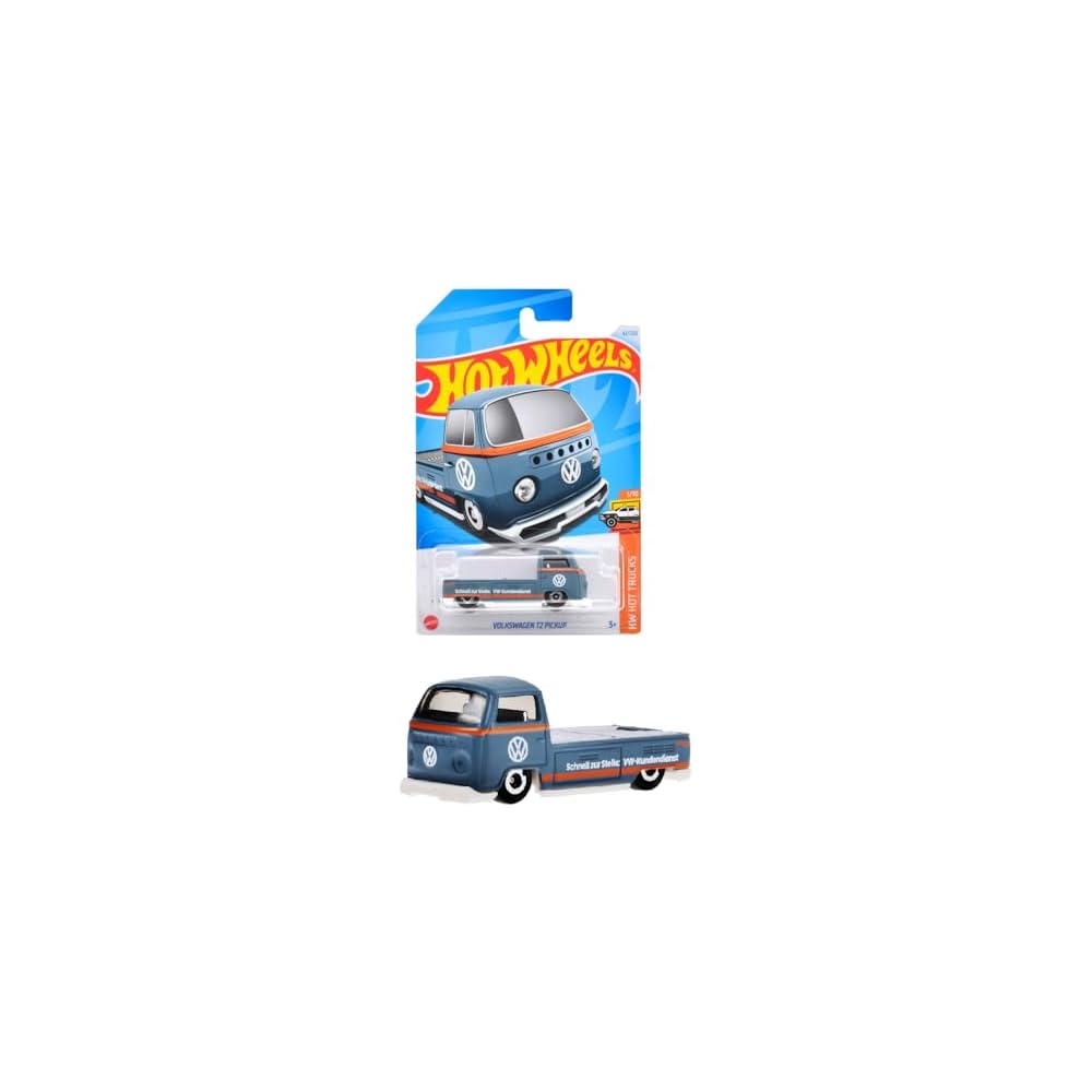 Hot Wheels Basic Car Volkswagen T2 Pickup Toy Model 1:64 Scale for Ages 3 and Up