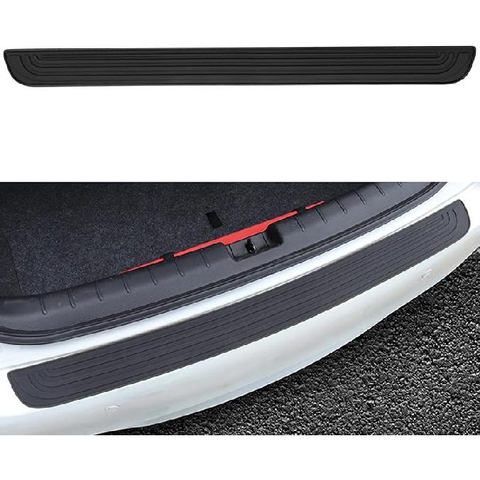 Car Rear Bumper Protector Guard, 35.4 * 2.76 Inch Universal Rubber Scratch-Resistant Trunk Door Sill Protector, Scratch-Resistant Rubber Guard, Car