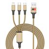 Car Emblem 3in1 Type C Lightning Micro USB Fast Charging Cable for Toyota TRD GR Yaris Corolla Auris Rav4 Land Vios LEVIN Camry Prado
