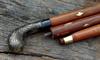 Antique Style Victorian Vintage Designer Brass Handle Cane Wooden Walking Stick