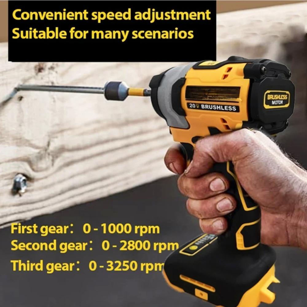 DCF850 Electric Shock Driver 20V Brushless Lithium Battery Switch High Torque Tool Safe, Efficient, and Stable Electric Tool