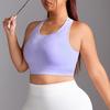 Large Size Sports Bra Short Yoga Fixed Cup Integrated Sports Vest Slimming And Beautiful Back Fitness Bra For Women
