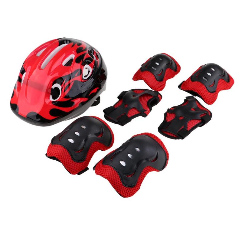 Infant Bicycle Helmet Set with Adjustable Knee Elbow Wrist Pads Safety Protective Gear for Outdoor Activities