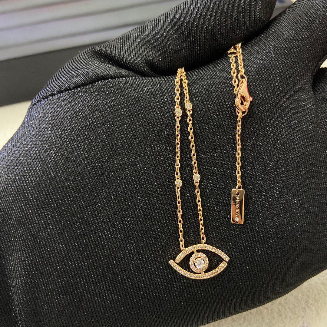 2025 Meijia Star Eye of the Soul Gold Diamond Necklace - Classic Luxury Valentine s Gift
