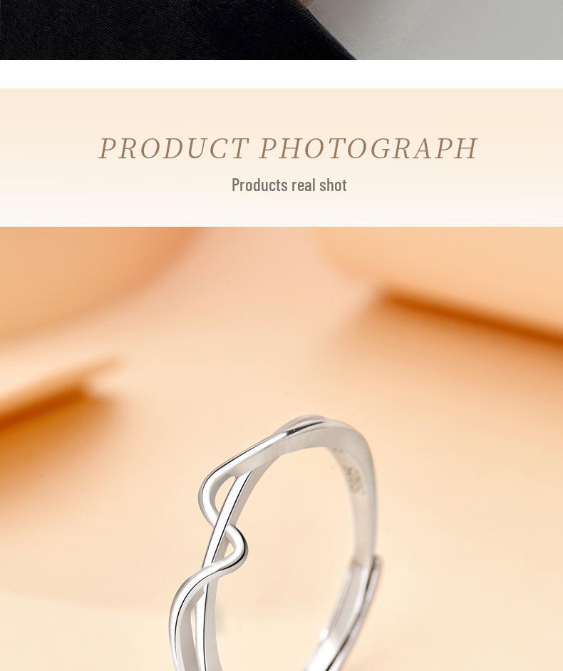 S925 Sterlingsilber Geometrischer Ring für Damen - Minimalistisches, Cooles & Einzigartiges Design, Modischer Schmuck.