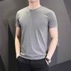 Men Summer Slim Fit T-shirt Solid Color O Neck Short Sleeves Soft Breathable Pullover Sports Business Casual Office Top