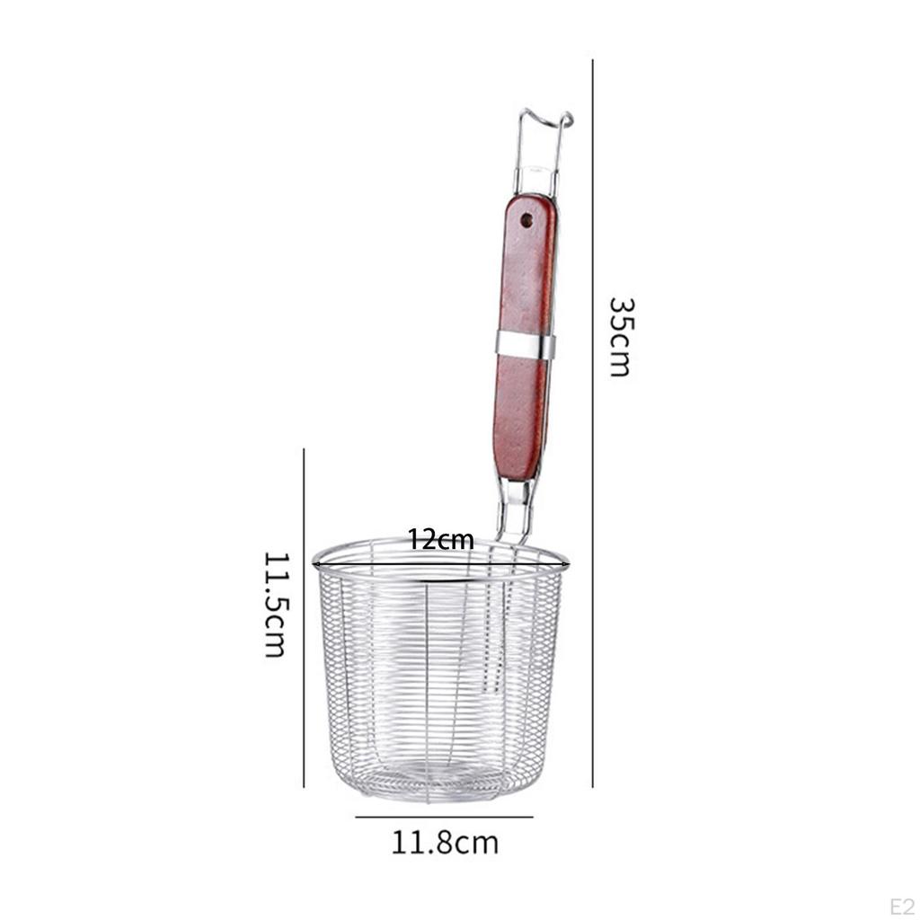 Noodles Colander Food Pasta Boil Basket Sifter Kitchen Utensil Deep Fry