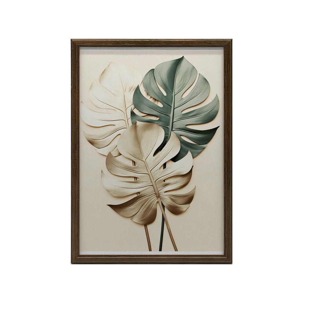 Złota Monstera Złota Monstera, 40X50 Cm, Bez Ramy, Papier Matowy 230 Gsm