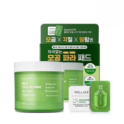 Real Cica Calming Toner Pad Special Set (70 Sheets + One Day Kit 1ea)